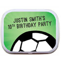 Soccer party theme mint tins