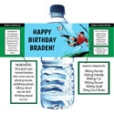 Soccer Party theme water labels