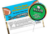 Personalized Super Bowl Candy Bars and Wrappers