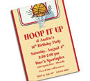 Basketball theme Bar Mitzvah invitations and favors