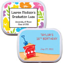 personalized tiki luau mint and candy tins