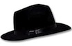 black felt gangster hat