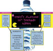 custom 80s theme water bottle label