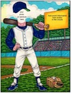 semi custom baseball theme caricature