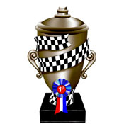 Nascar racing trophy lifesize cutout