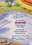 pool theme party invitation