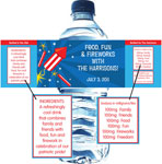 patriotic water bottle label party favors