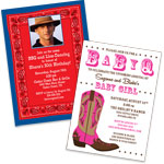 See all Western theme invitations and favors