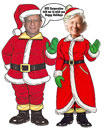 Santa and Mrs. Claus theme lifesize cutouts