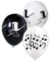 Latex music note balloons