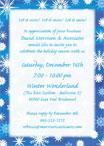 Snowflake theme invitation
