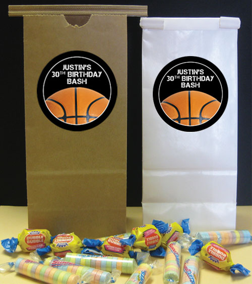 Basketball Party Theme Favor Bag