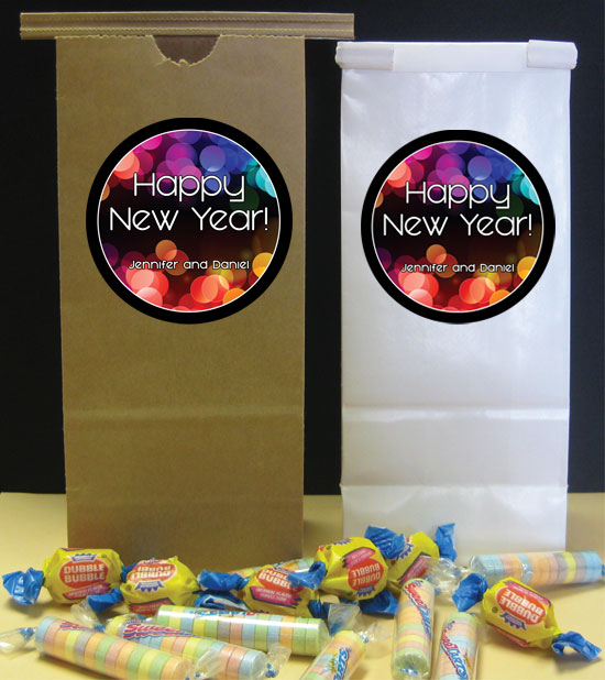 A New Years Colors Theme Favor Bag