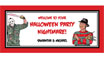 80s Horror Movie Halloween Party Welcome Banner