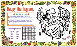 Printable Thanksgiving Placemat