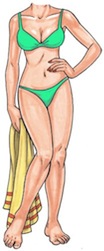 beach babe life size cutout
