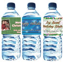 Christmas water bottle labels