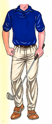 life size golfer cutout