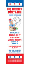 4th of july party ticket invitation