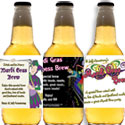 Custom Mardi Gras beer bottle labels