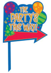 the party's this way lawn sign