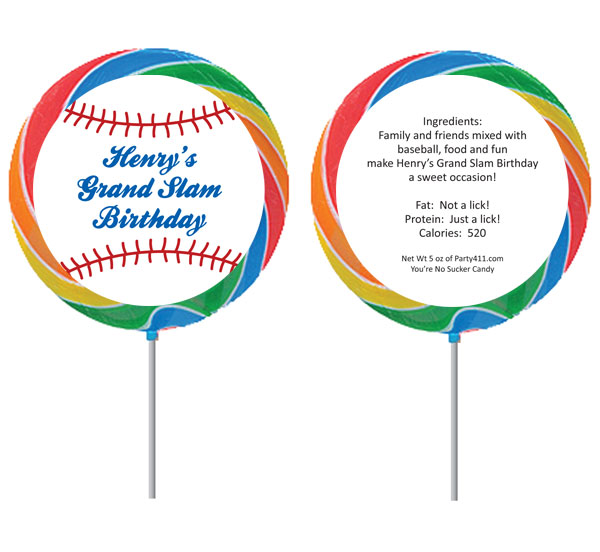 Baseball Theme Lollipop