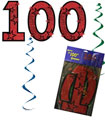 100th Birthday Party Banner and Swirls