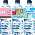 Baby shower water bottle labels