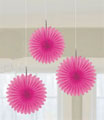 Hanging pink fans