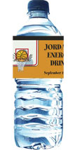 Basketball theme water bottle label