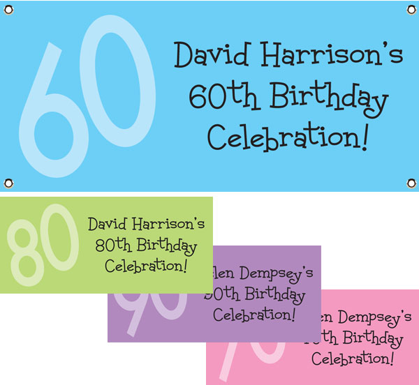 Birthday Age Theme Banner