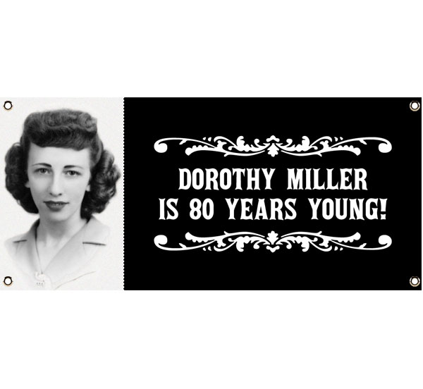 A Vintage Birthday Milestone Photo Theme Banner