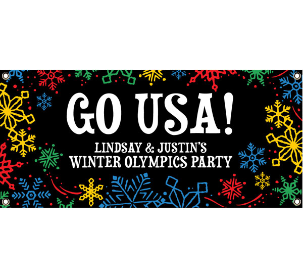 Winter Snowflakes Olympics Theme Banner