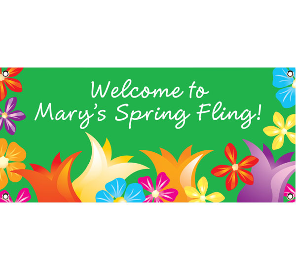 Bright Spring Flowers Theme Banner