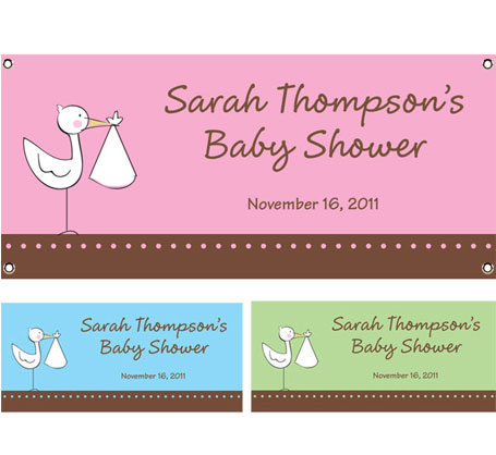 A Baby Stork Theme Banner