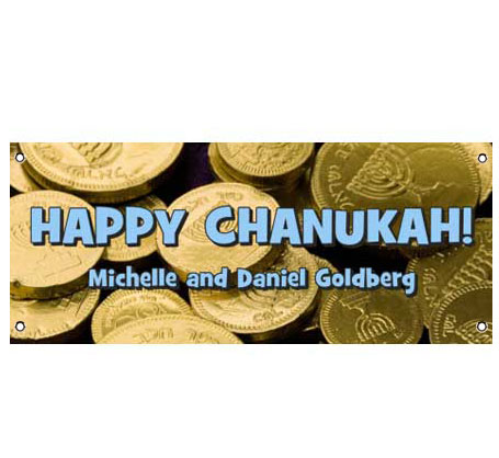 Chanukah Gelt Theme Banner