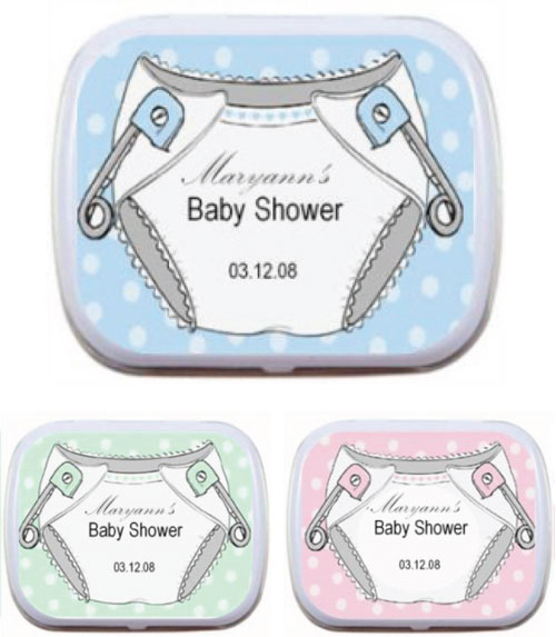 Baby Shower Diaper Mint Tin
