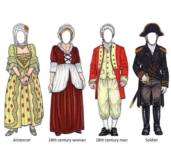 Custom 18th Century Theme Cutouts