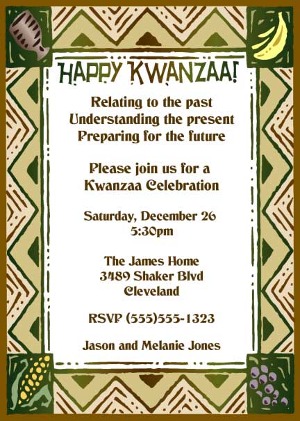 Kwanzaa Theme Invitation