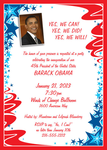 President Obama Inauguration Invitation
