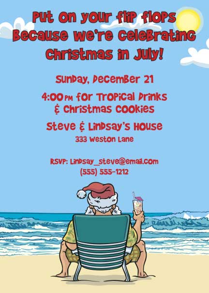 Christmas in July Invitation