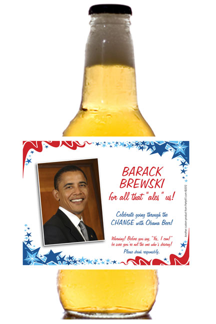 President Obama Inauguration Theme Beer Bottle Label