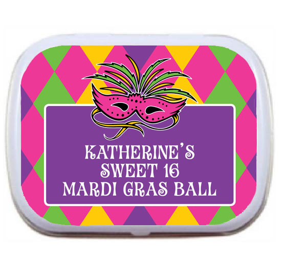Mardi Gras Party Theme Mint Tin