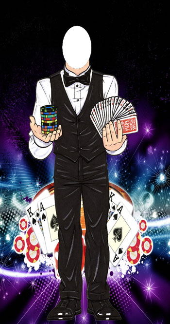 Casino Dealer Photo Op Stand In