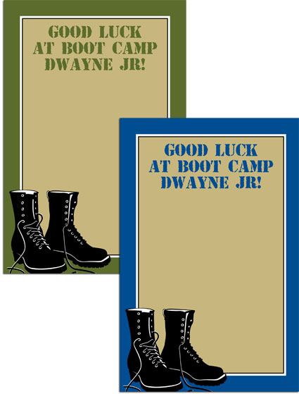 Boot Camp Theme Sign In Board