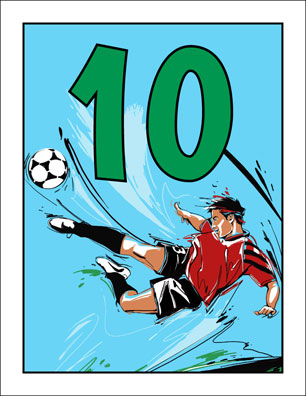 Soccer Party Table Number