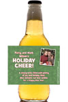 Christmas party beer bottle labels