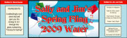 Spring party water bottle labels