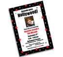 Personalized hollywood party invitations, decorations and party supplies