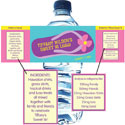 Luau theme water labels